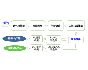 电厂烟气同步回收CO2和N2技术